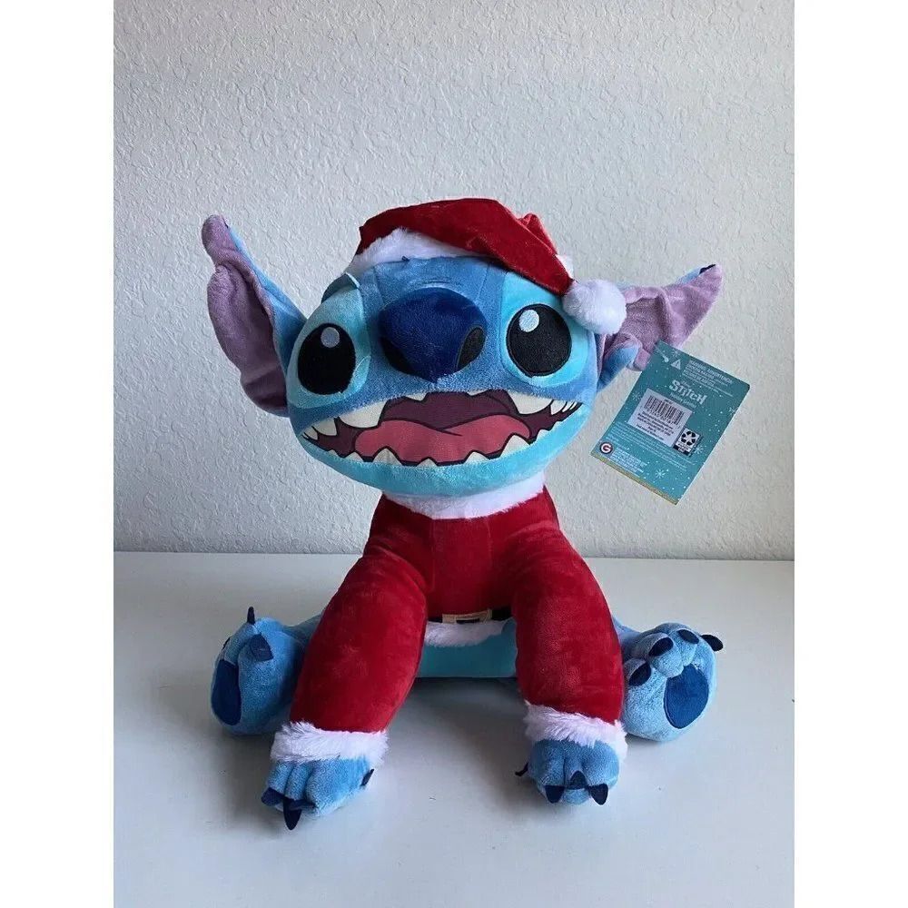 Disney‎ Stitch Holiday Greeter 18" Christmas Santa Claus Decor Porch Door NEW